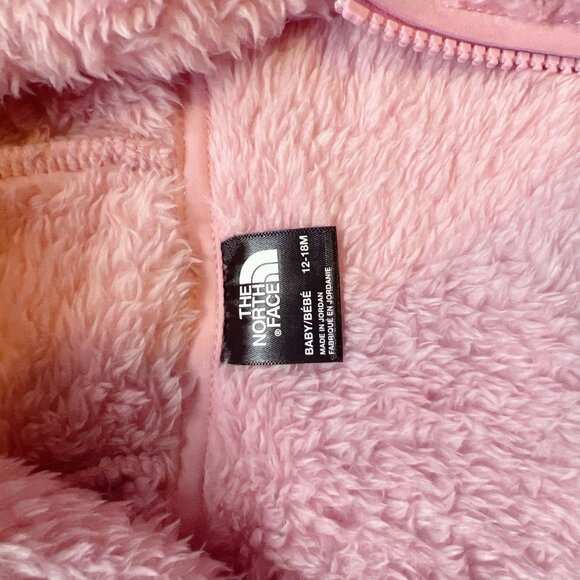 THE NORTH FACE Baby Girls Bear Full Zip Hoodie Fleece Cameo Pink 12-18 Months - Picture 5 of 7